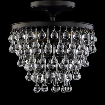 Toronto Metal/Crystal LED Flush Mount - JONATHAN Y